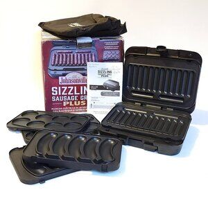 NEW Johnsonville Sizzling Sausage Grill PLUS Indoor Electric Grill BTG-0500 OPEN